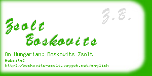 zsolt boskovits business card